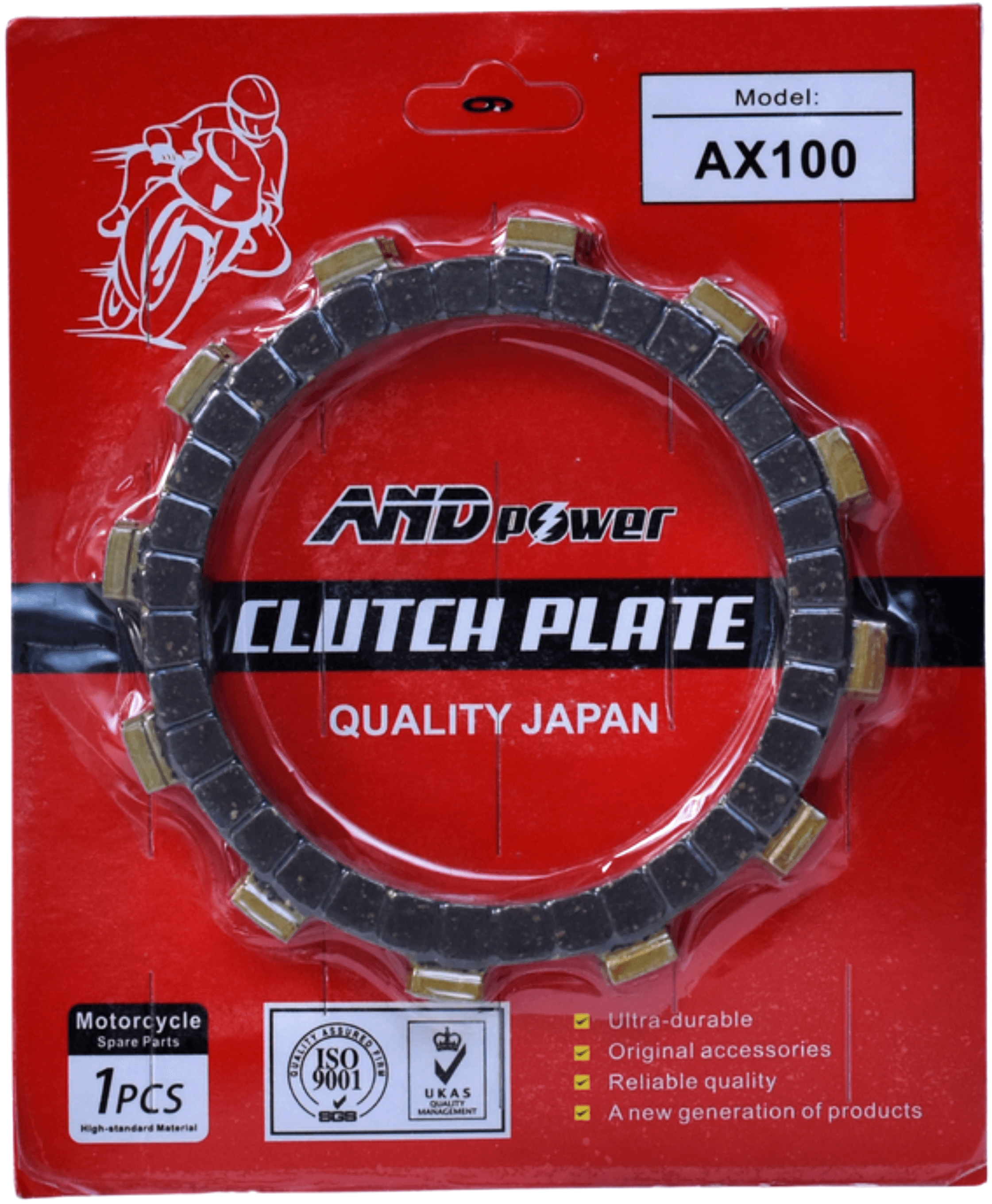 DISCOS CLUTCH AX 100 (X5) - AND POWER