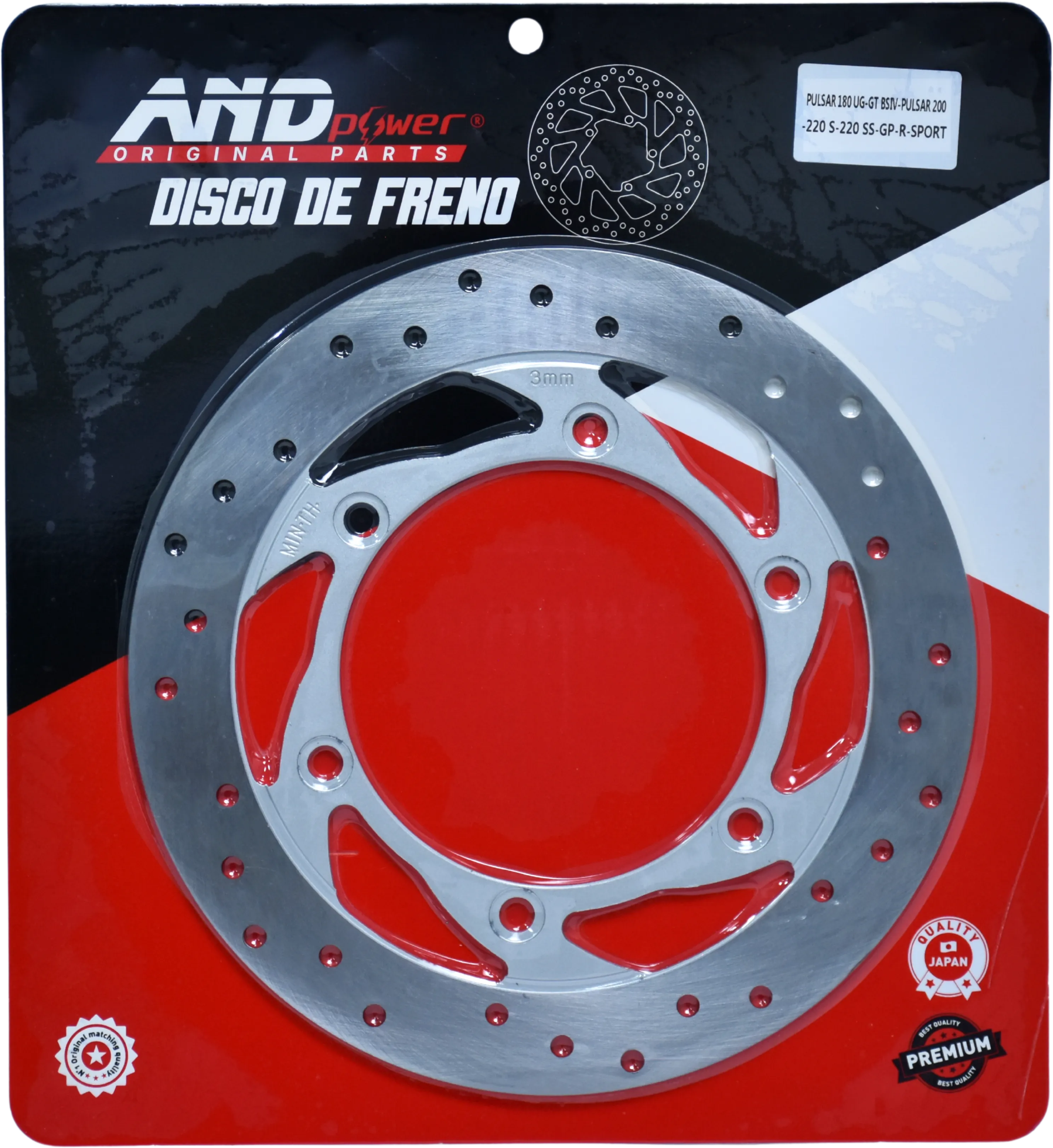 DISCO FRENO DEL. PULSAR 180/200/220 UG - AND POWER
