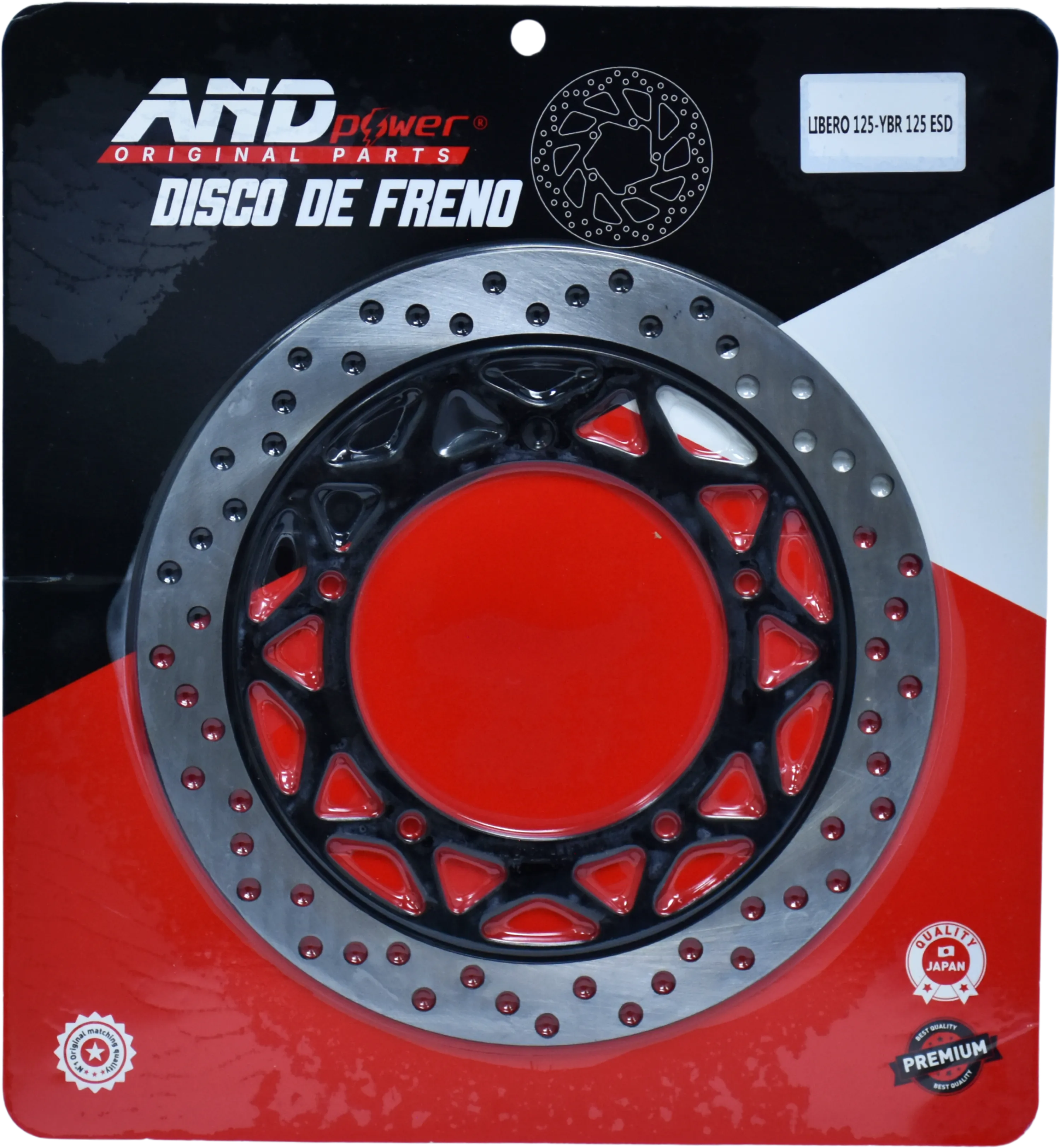 DISCO FRENO DEL. LIBERO 125/ YBR 125/ 5 HUECOS - AND POWER