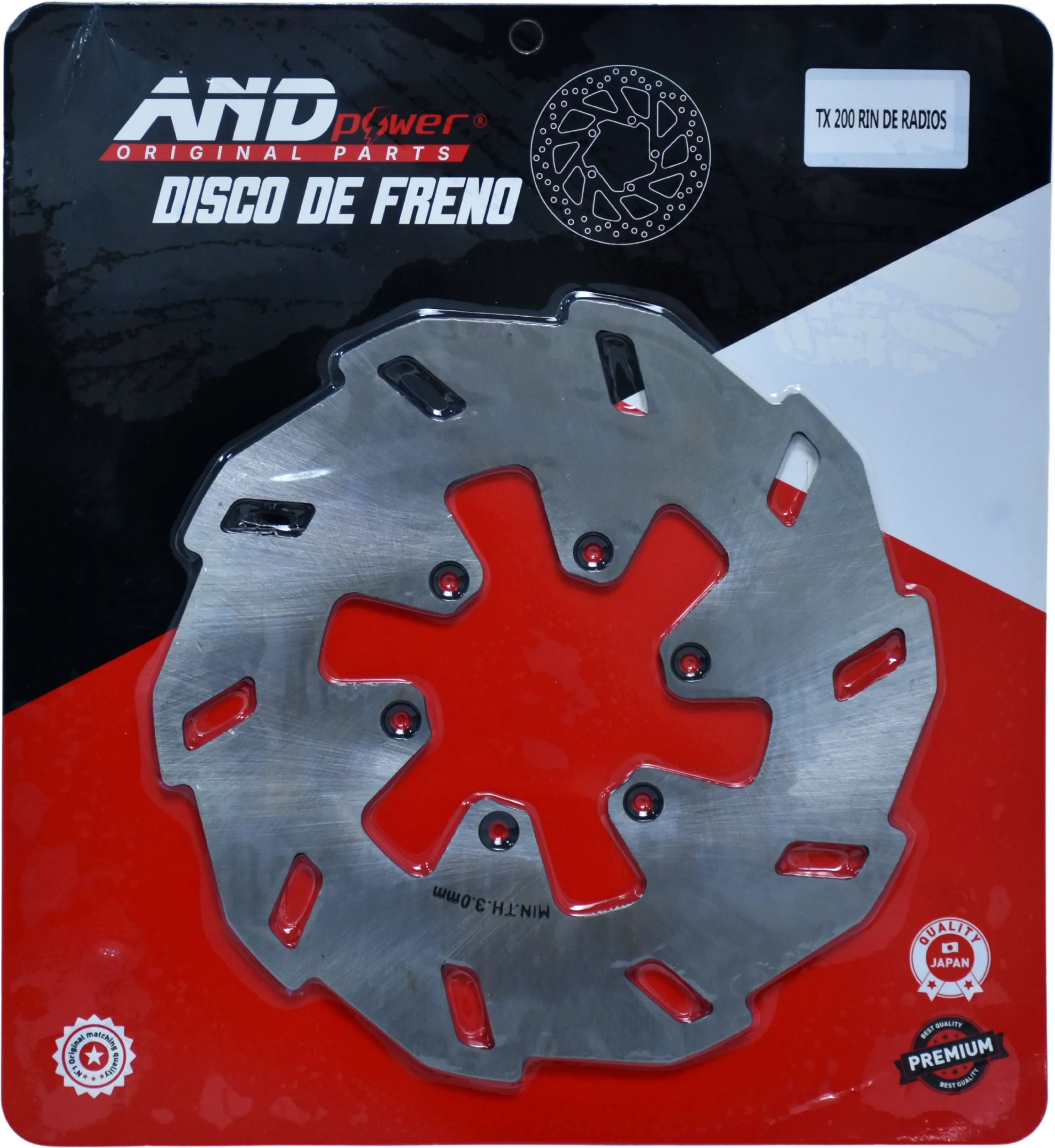 DISCO FRENO TRAS. TX200 RADIOS - AND POWER