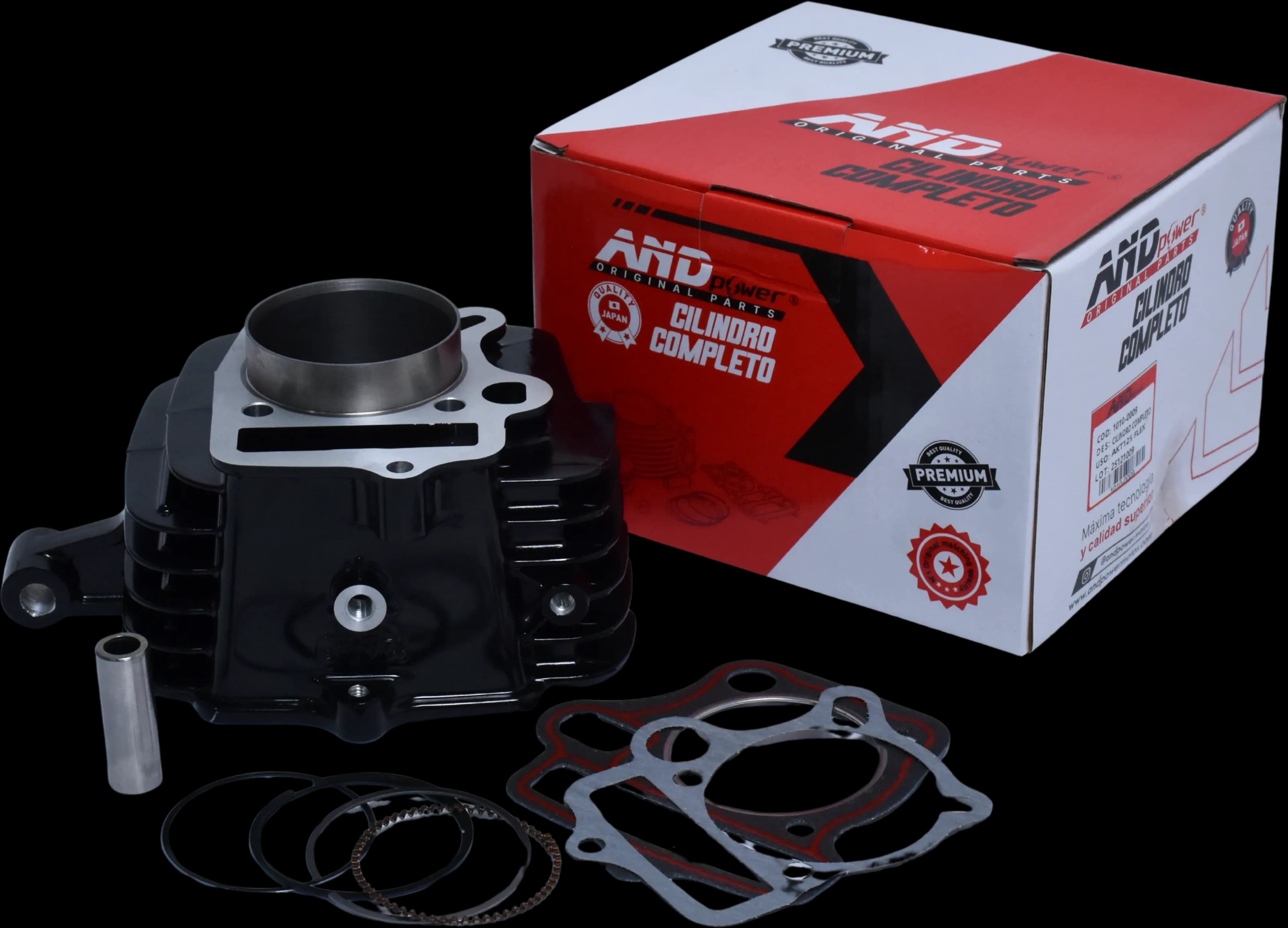 KIT CILINDRO AKT 125 FLEX (NGR) - AND POWER