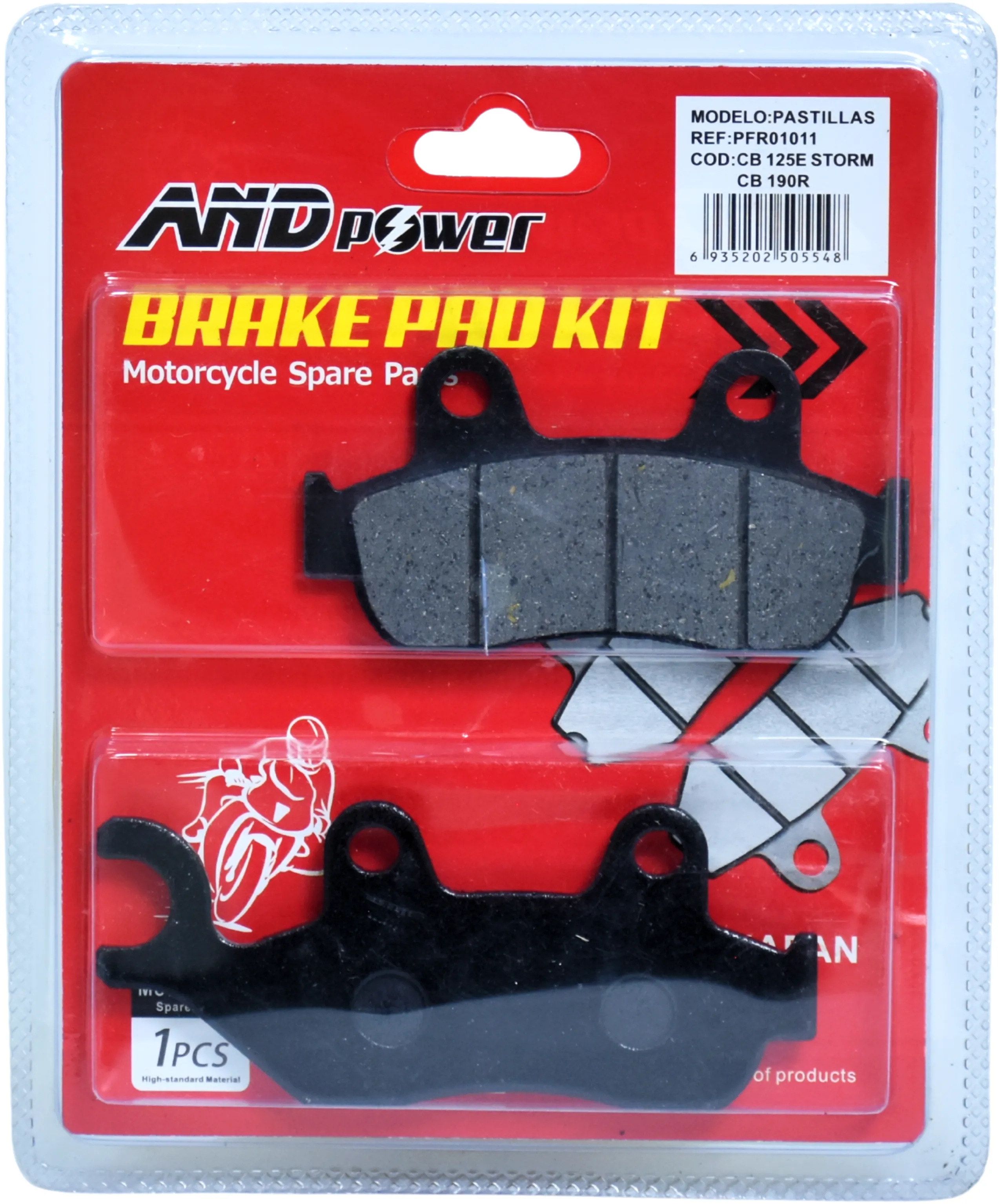 PASTILLA FRENO CB 125E/STORM/CB125 F/ CB 190R- AND POWER
