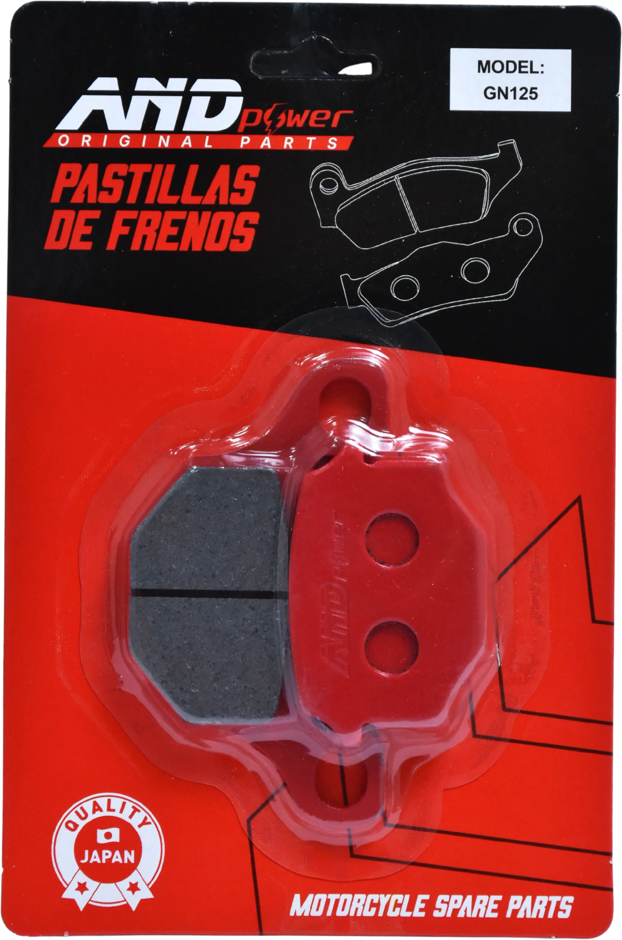 PASTILLA FRENO GN 125/OWEN/EK 150 - AND POWER