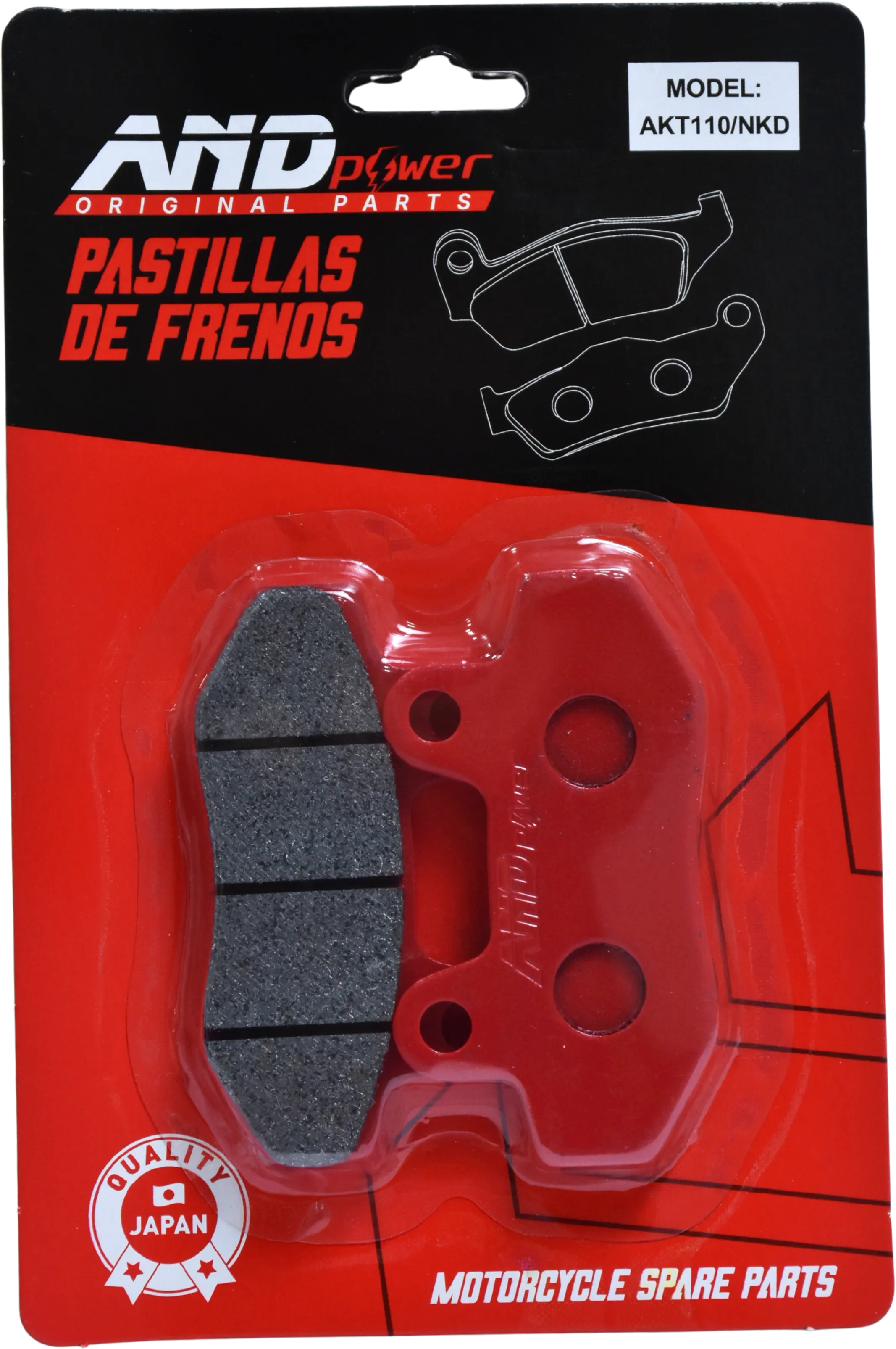 PASTILLA FRENO AKT 110/125/SL/NKD/ FLEX/ACTIV - AND POWER