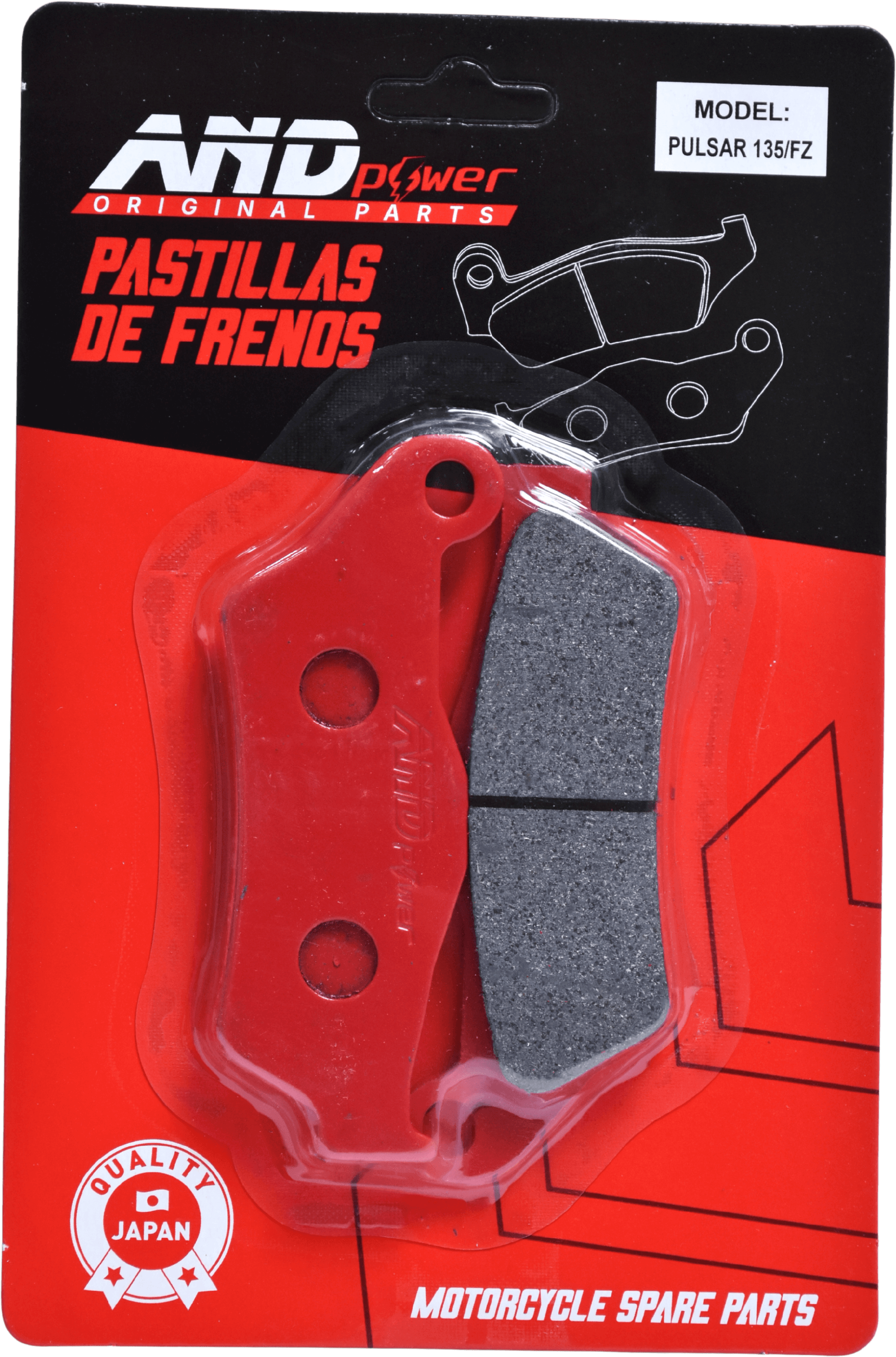PASTILLA FRENO DEL. PULSAR135/180/FZ/ YBR - AND POWER
