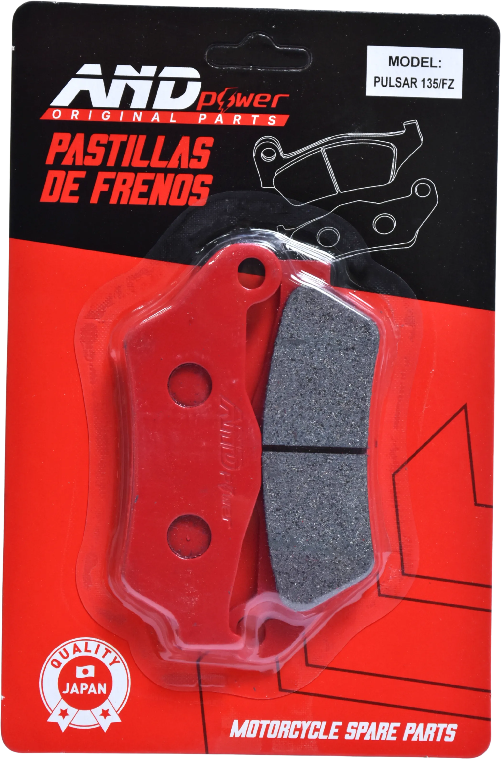PASTILLA FRENO DEL. PULSAR135/180/FZ/ YBR - AND POWER