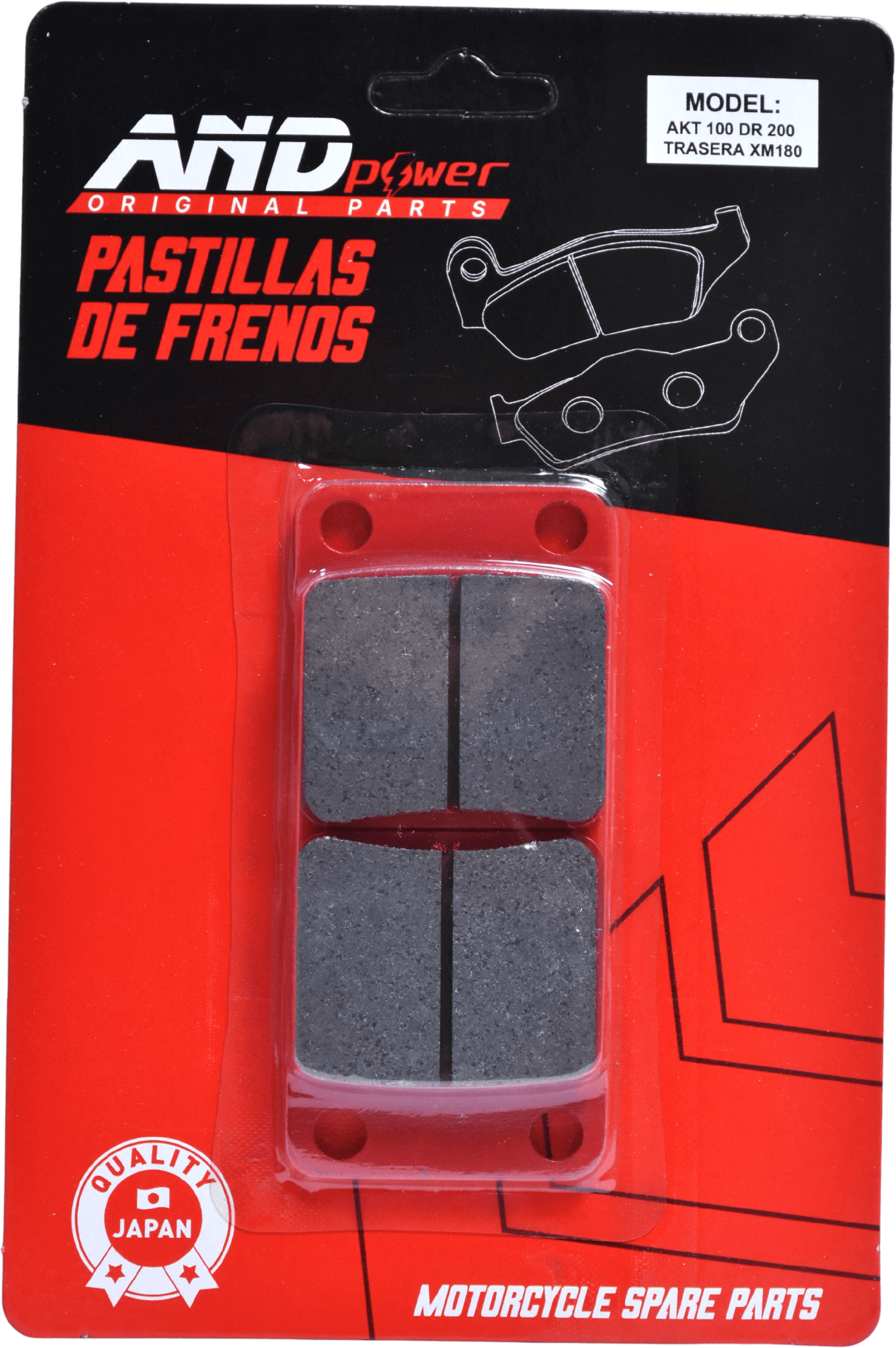 PASTILLA FRENO SOCIALISTA/AKT 100/DR 200/TRAS. XM 180 - AND POWER