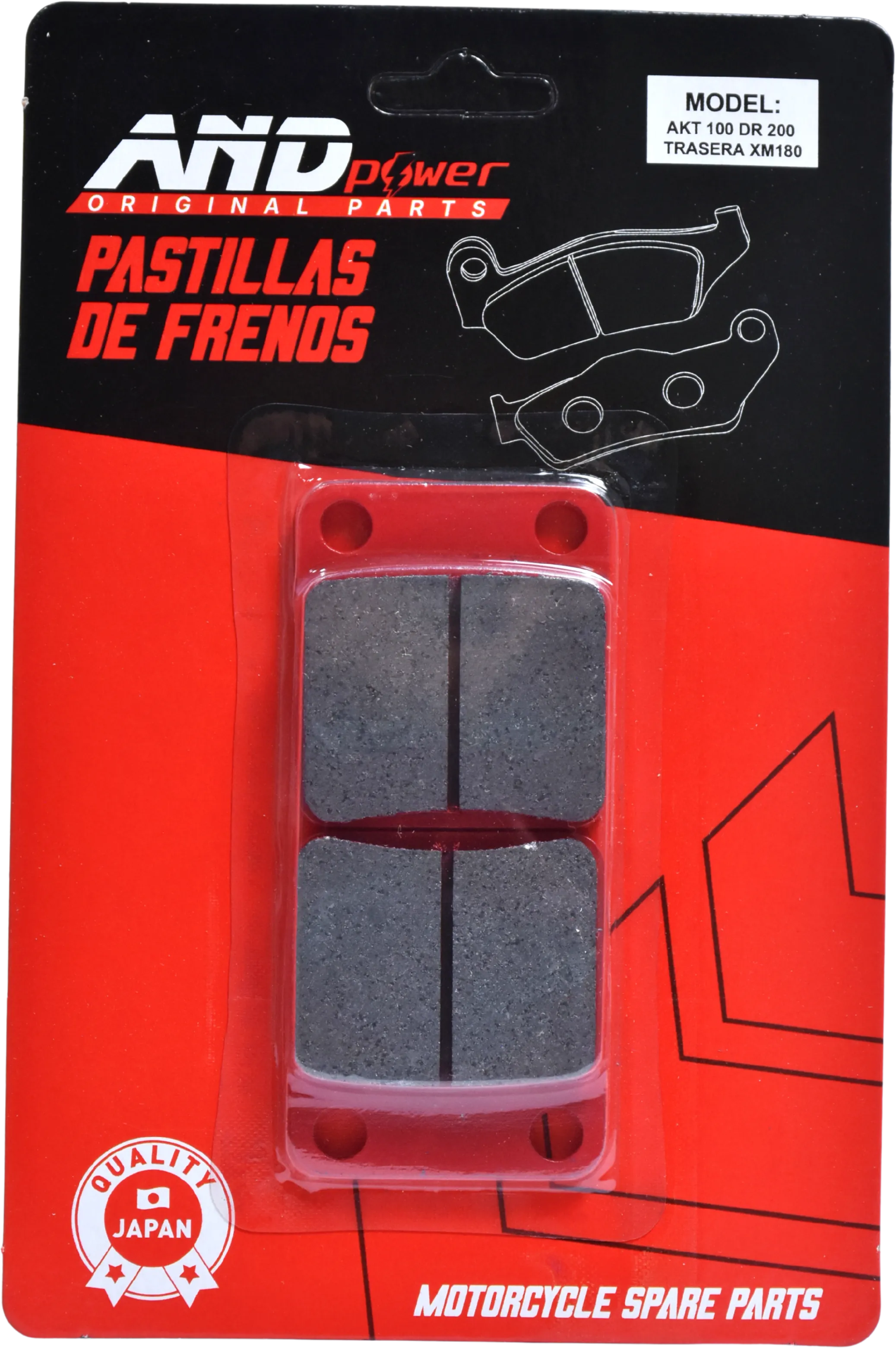 PASTILLA FRENO SOCIALISTA/AKT 100/DR 200/TRAS. XM 180 - AND POWER
