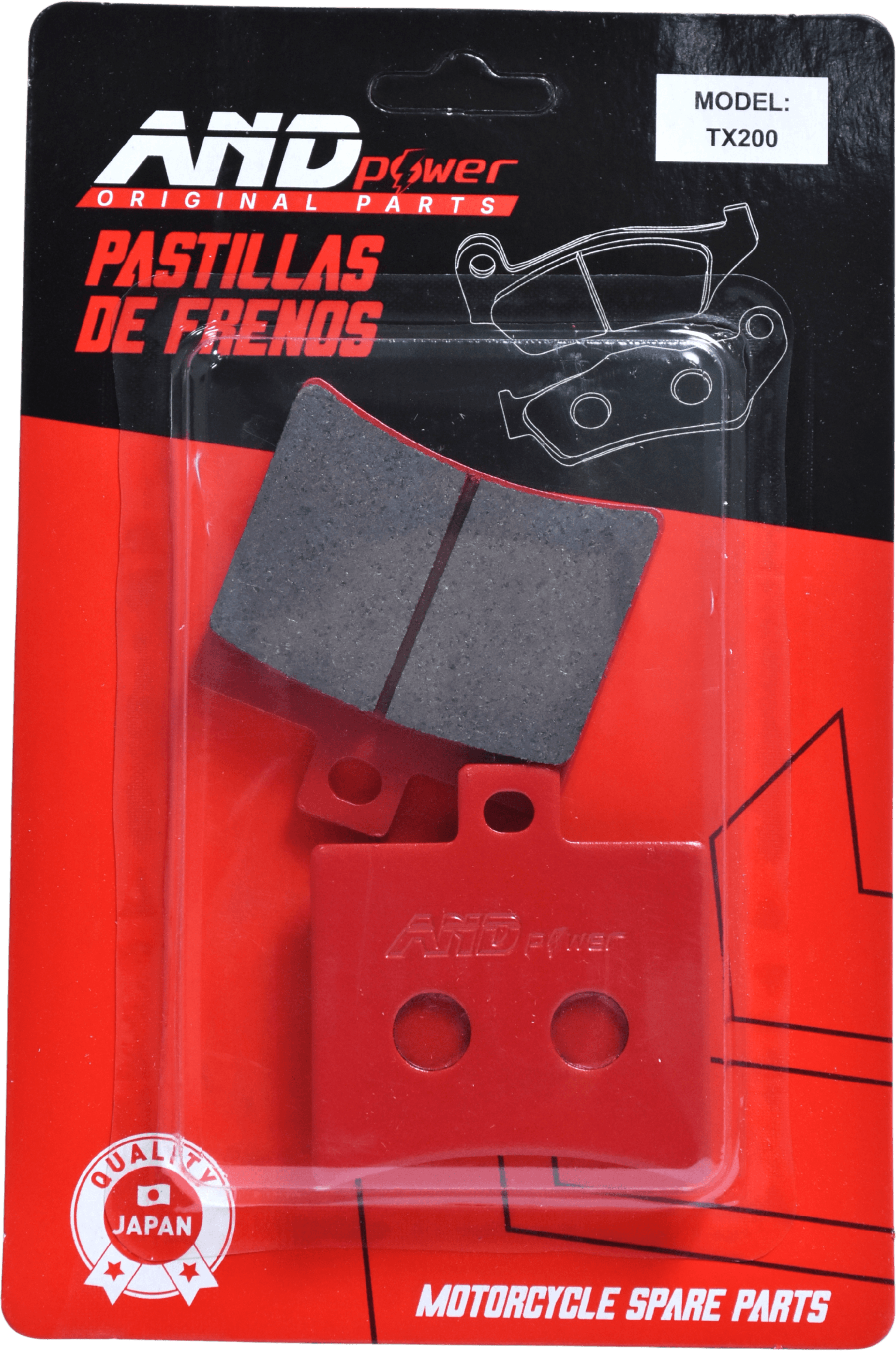 PASTILLA FRENO TRAS. TX200- AND POWER
