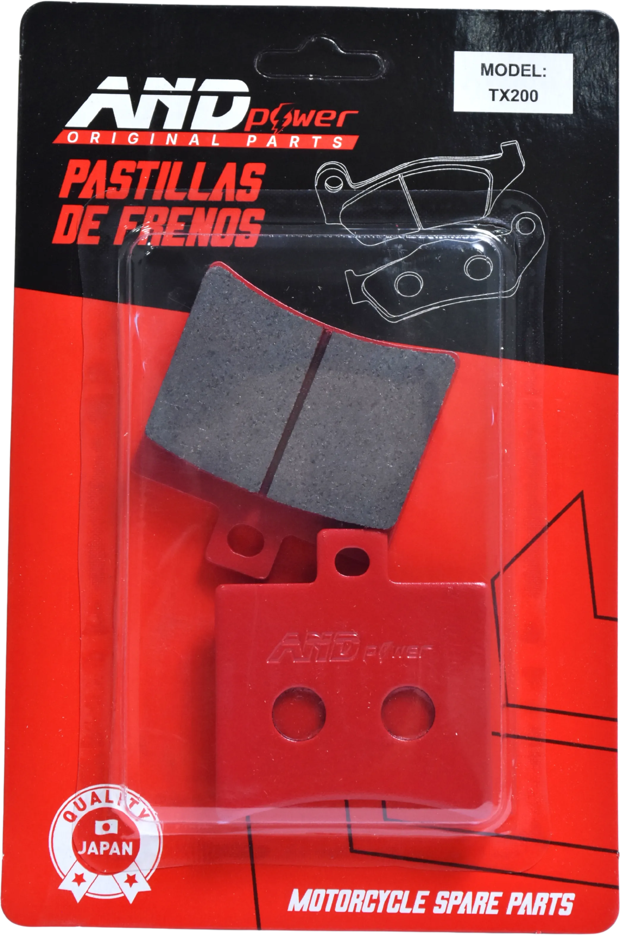 PASTILLA FRENO TRAS. TX200- AND POWER