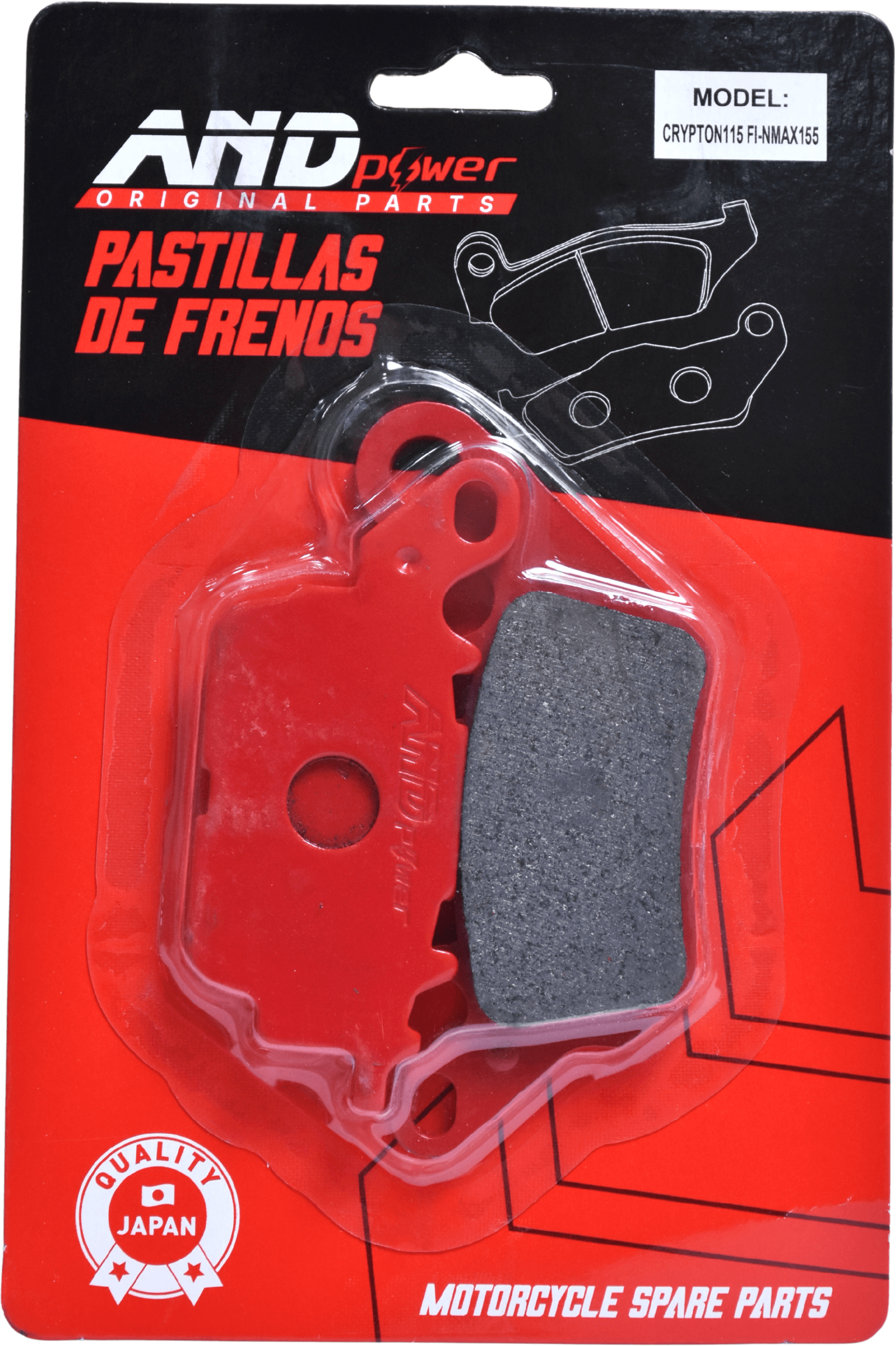 PASTILLA FRENO DEL. CRYPTON 115FI/ NMAX 155 AND POWER