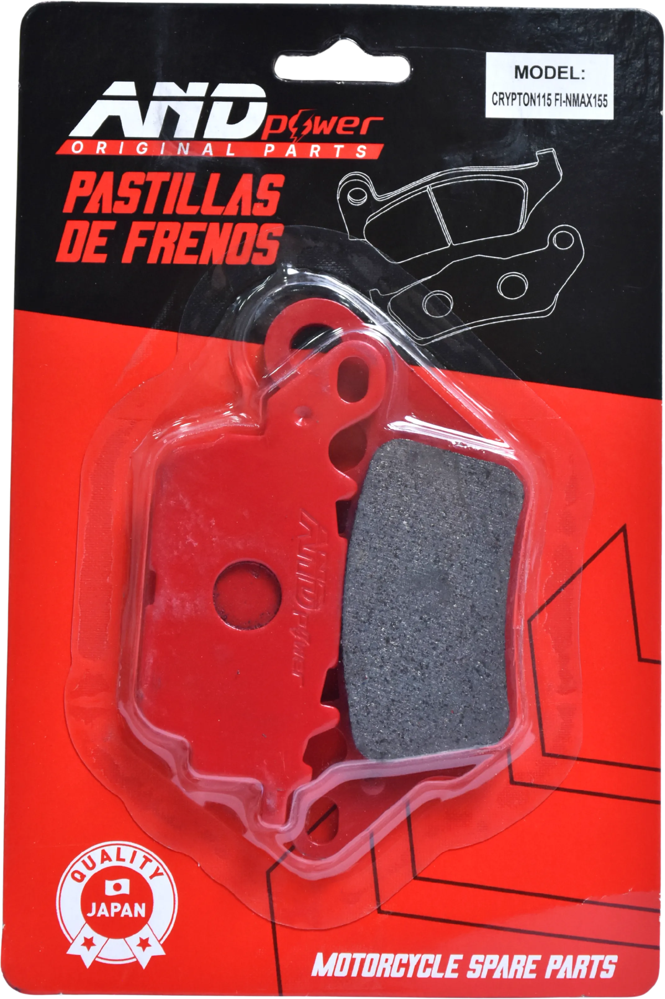 PASTILLA FRENO DEL. CRYPTON 115FI/ NMAX 155 AND POWER