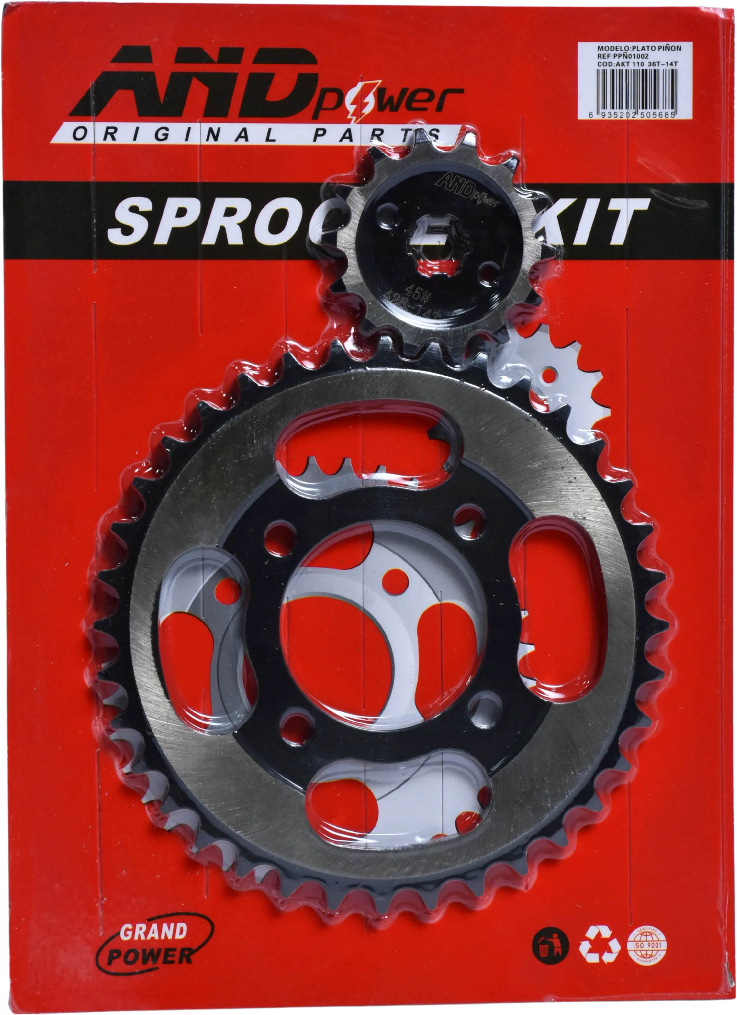 PLATO PIÑON AKT 110 - 36T-14T -AND POWER