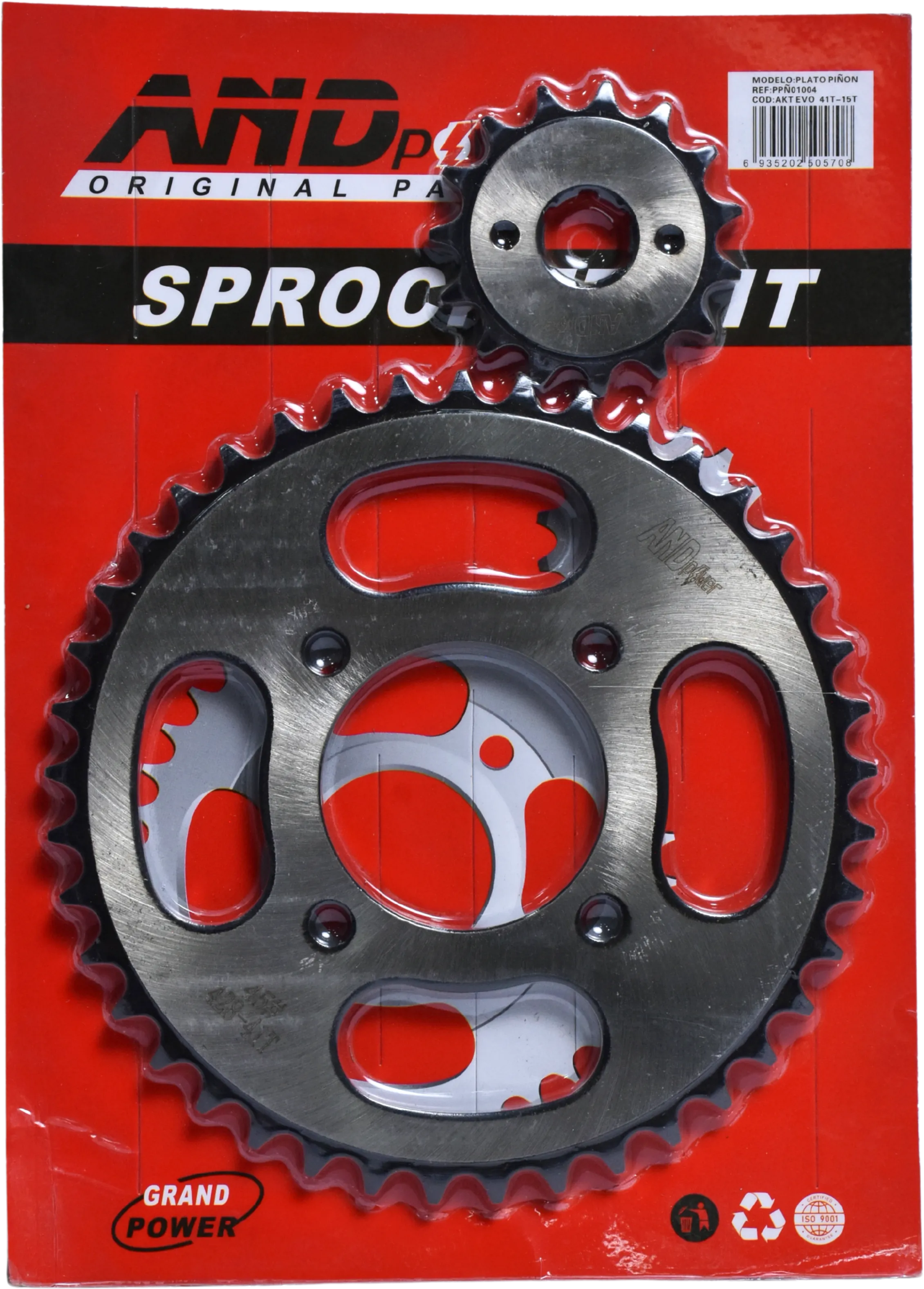PLATO PIÑON AKT 125 EVO - 41T-15T - AND POWER