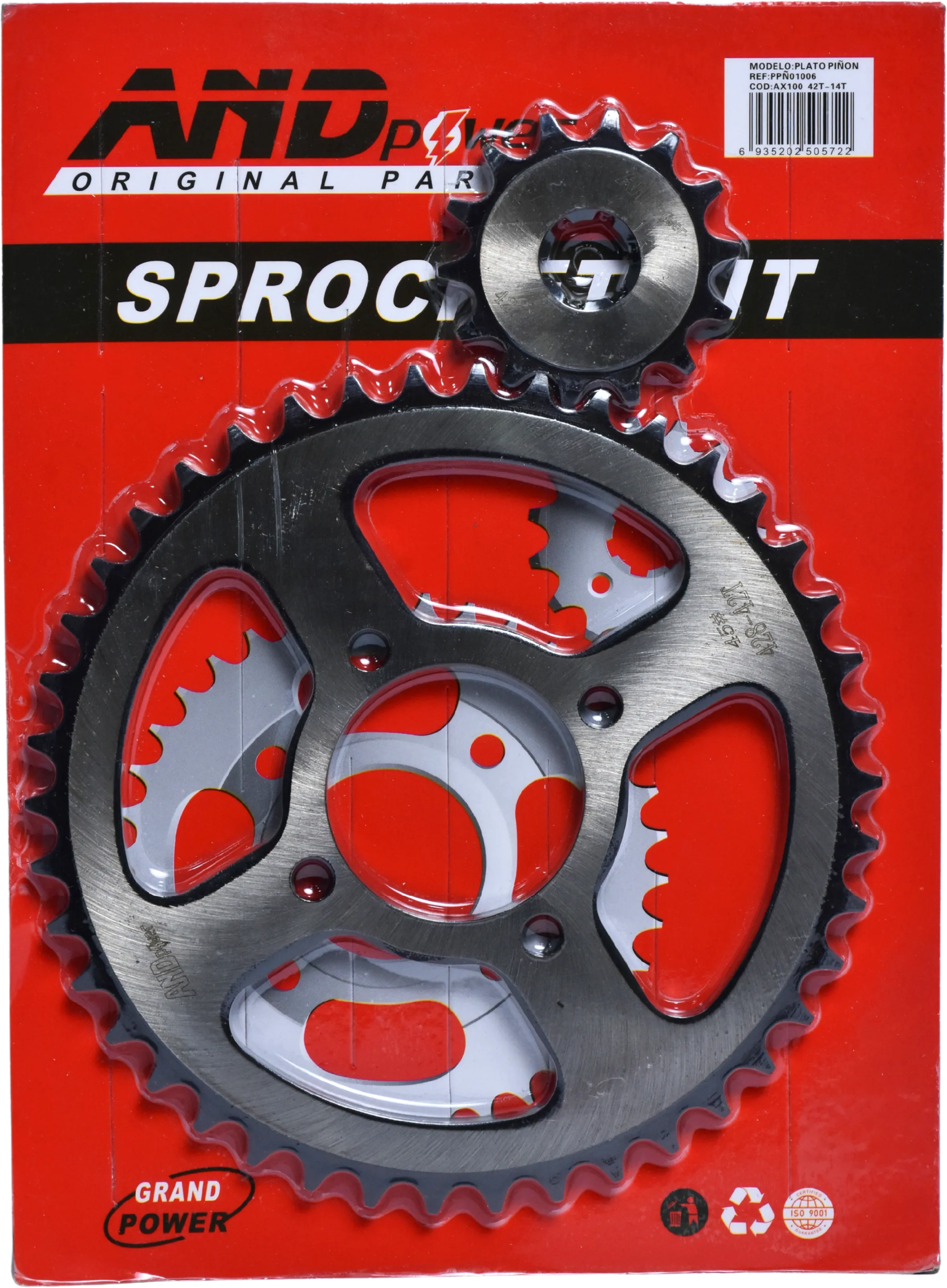 PLATO PIÑON AX 100 42T-14T -AND POWER