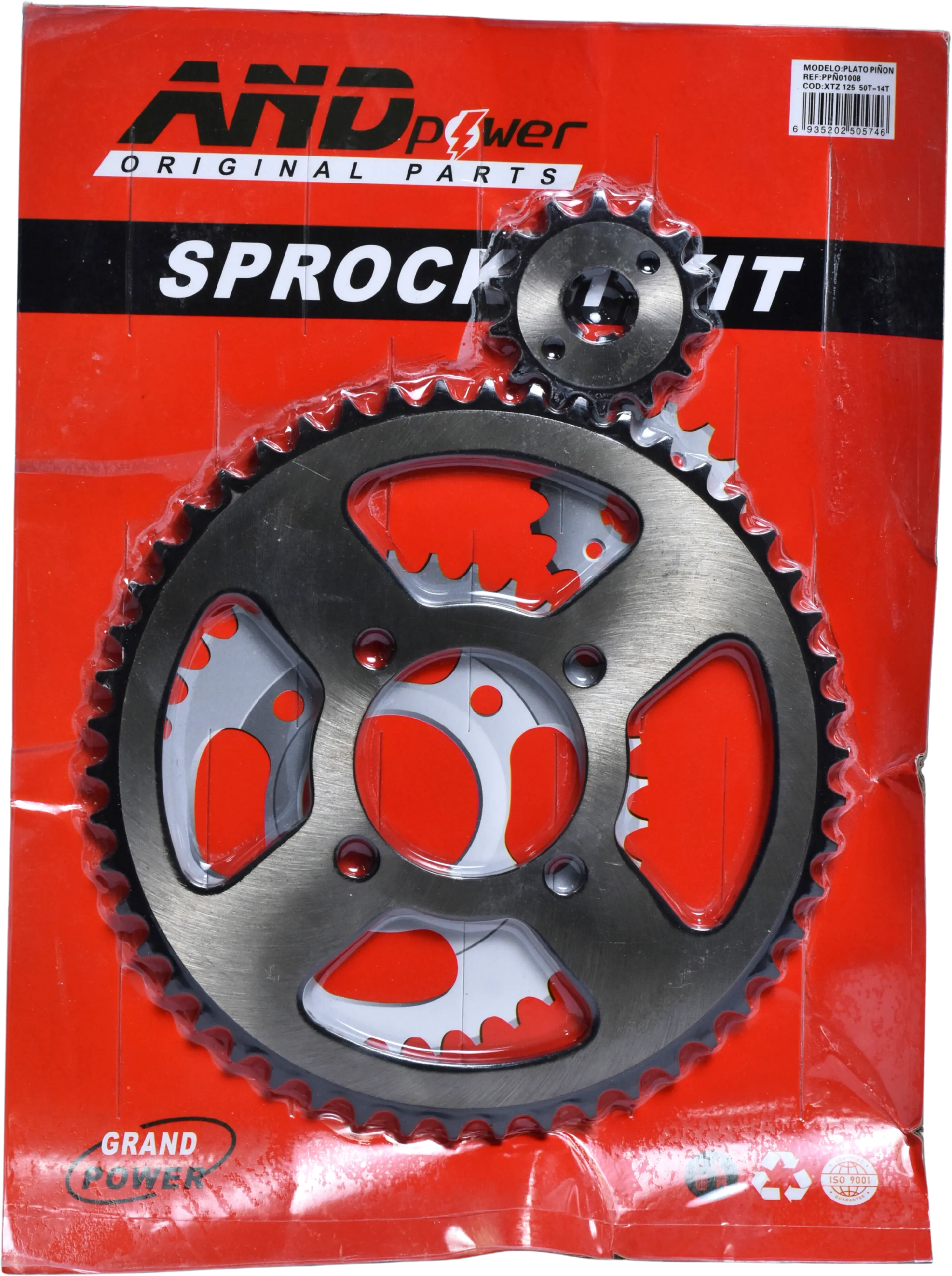 PLATO PIÑON XTZ 125 - 50T-15T - AND POWER